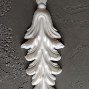 Acanthus resin moulding, furniture embellishment overlay appliques, resin castings, restoration supplies, furniture makeover