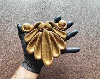 Shell Resin embellishment overlay 14.8 x 14 cm, Furniture Applique