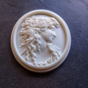 Woman resin cameo  Resin cameo doll house furniture  shabby chic resin cameo furniture appliques
