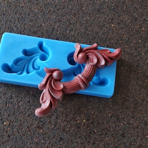 Silicone mold vintage element , silicon rubber form, Furniture Appliques, mold for resin, mold fro clay, upcycling accessories