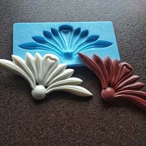 Silicon Mold for furniture decorative embellishment ,Wall pediment, Furniture Ornament, mold for clay, Furniture Appliques