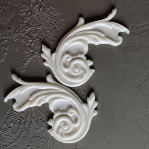 Decorative resin appliques for furniture upcycling, restoration supplies, ornaments for furniture, wall decore