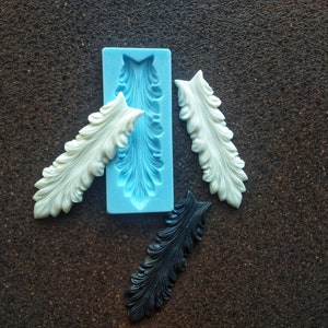 Silicone Mold for Acanthus style appliques,  mold for clay, acanthus applique, molds for resin