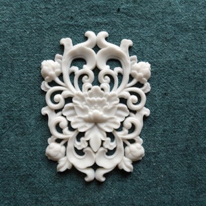 Resin flower bouquet applique, furniture appliques, flower mouldings, decorative elements,