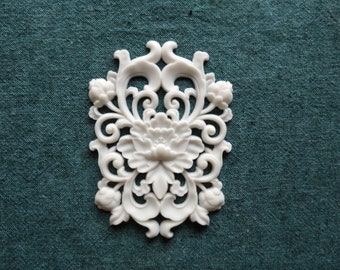 Resin flower bouquet applique, furniture appliques, flower mouldings, decorative elements,