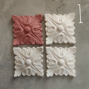Square acanthus Block for Furniture upcycling and home art projects, Resin appliques, Resin Onlay, Furniture renovation