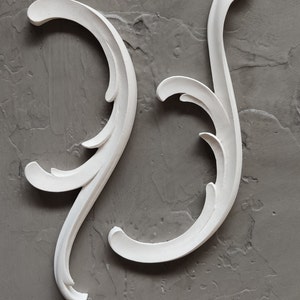 Furniture resin scrolls (2pcs) | furniture appliques | furniture makeover | vintage appliques | carvings