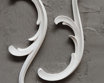 Resin Furniture Appliques: Vintage Style Scrolls (2pcs)