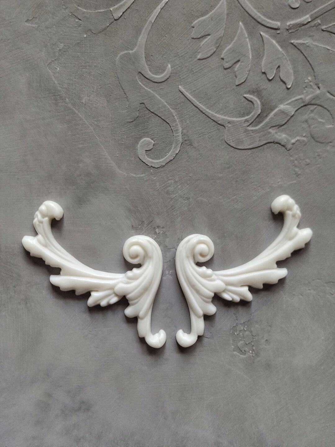 Decorative Resin Mouldings 2pcs , Furniture Appliques, Furniture