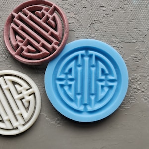 Chinese ornament silicone mold. Mold for resin, mold for clay, mold for concrete, ornament mouldings