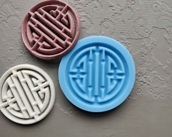 Silikonform Chinesisches Ornament, Betonform für Resin-Ton
