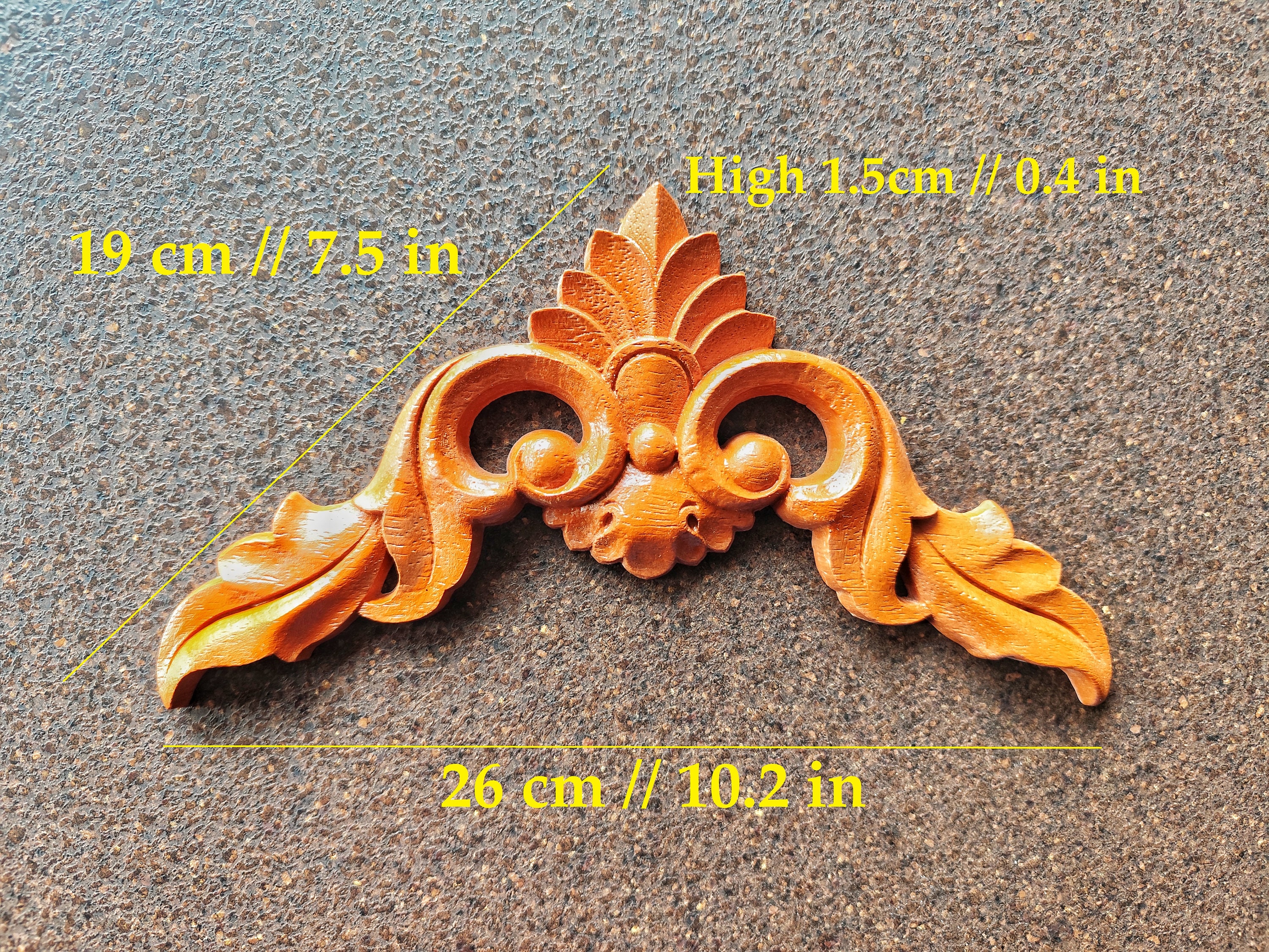Furniture decorative Corners with wood texture Appliques
