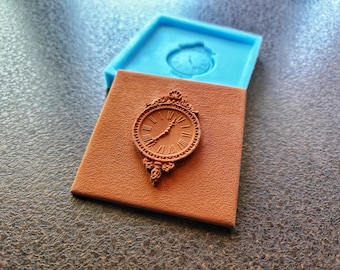 Silikonform Fliese mit Vintage Uhr Element / Beton, Zement, Resin DIY Fliesen