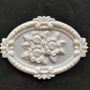 Large Applique Flower Bouquet // Appliques // Resin Onlay / Flower onlay/ Moulding/ Furniture moulding