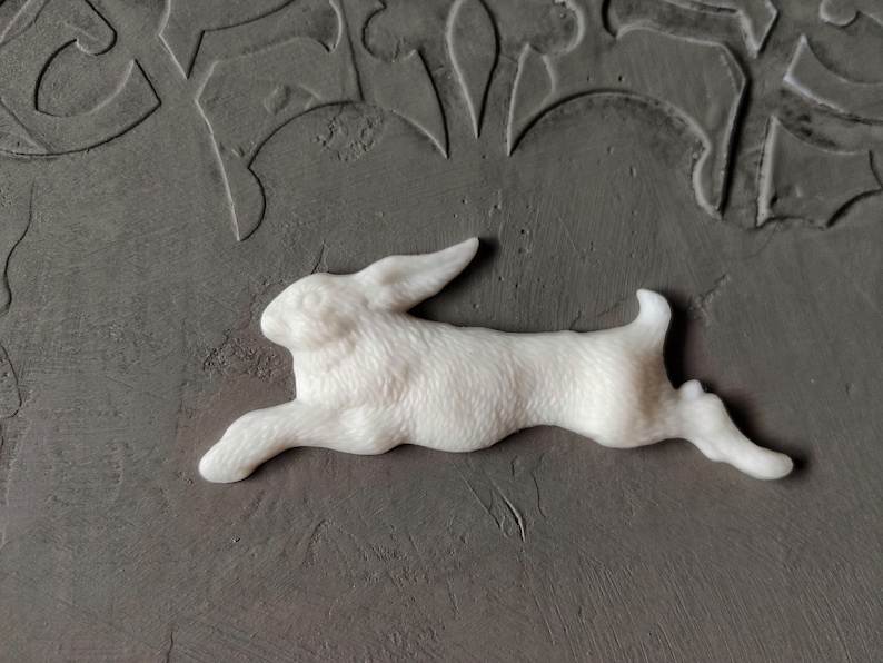 Running Rabbit Resin Applique, Furniture Onlay, DIY Decor - Etsy