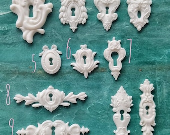 Applique decorative per copri-serratura, abbellimenti per mobili (set di 2)