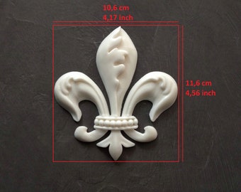 Fleur de Lis ornaments, Furniture Embellishment carvings, Medieval appliques