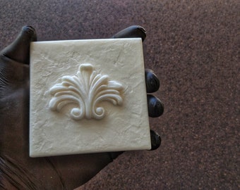 Decorative Resin Palmetta Tile: 3D Antique Style Backsplash (10x10cm)