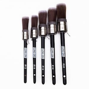 丸型ペイントブラシ R12 R14 R16 R18 サイズ。塗装用品、滑らかな仕上げブラシ、家具塗装、修復用品
