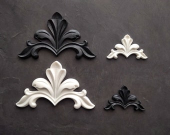 Resin Furniture Corners Appliques, Architectural DIY Decor (2pcs)