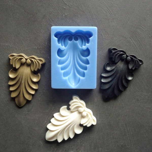 Silicone mold for acanthus moulding, molds for clay, molds for resin, furniture appliques, DIY supplies
