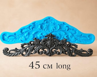 Silikonform für Möbelgiebel, 45 cm, Holzmaserung, DIY-Bastelarbeiten