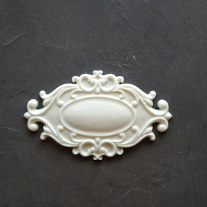 Resin furniture embellishment, furniture appliques, vintage upcycling elements, resin overlays