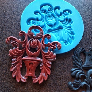 Silicone mold for furniture upcycling, wall decore, pediment, keyhole, doorkeys