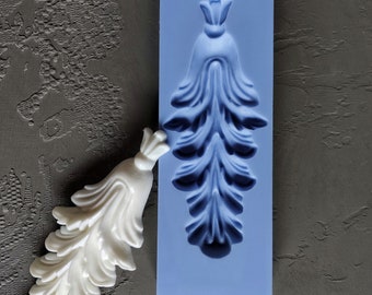 Acanthus applique silicone mould, polymer clay mold, mold for resin, furniture appliques, acanthus moldings, restoration supplies