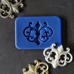 Silicone Mold for french style vintage applique, molds for resin, polymer clay mold, dollhouse appliques, victotian ornaments
