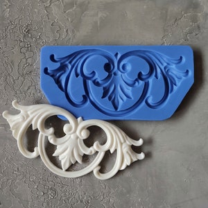 Silicone Mold for central pediment 22.4*11cm, Furniture appliques, furniture embellishment, moulds for resin overlays