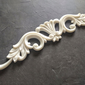 Furniture resin onlay 35cm long. Furniture upcycle , home decoration , Furniture makeover, wall decore, pediment