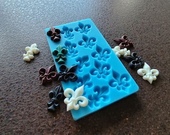 Silicone Mold for Little Fleur de Lis ornaments, DIY craft mold