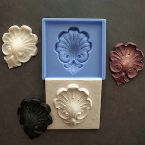 Silicone Mold Tile Shell , Shell applique , tile mould , shell moulding , molding tile ,Italian Shell , Silicone shell mold