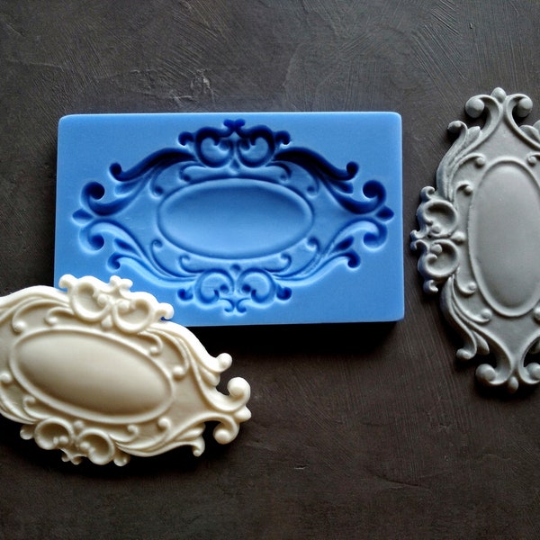 Silicone Mold for Central ornate Decor upcycled furniture Furniture Appliques polymer clay mold concrete molds