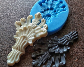 Silicone Mold for Ornate Furniture Embellishment : Vintage Upcycling (13.9cm)