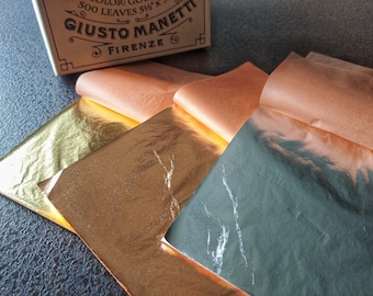 Italian Imitation Silver Leaf Sheets: Gilding Decoration (25pcs)