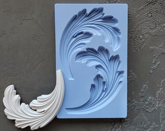Leaf Silicone Mold, Furniture Appliques, Resin, Clay, Concrete