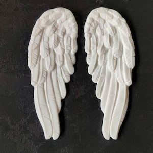 Resin angel wings pair appliques, wings embellishment, furniture appliques, resin mouldings, angel wings