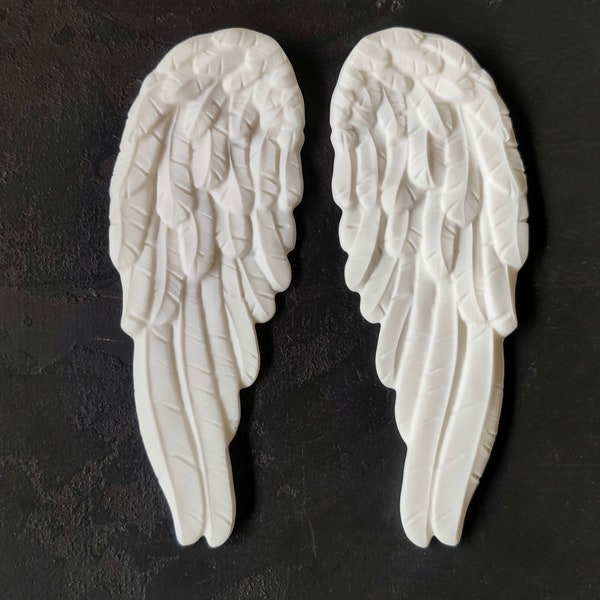 Resin angel wings pair appliques, wings embellishment, furniture appliques, resin mouldings, angel wings