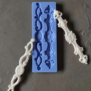 Silicone Mold for Vintage appliques 17cm, Furniture pediment embellishments, victorian style makeover, DIY upcycling