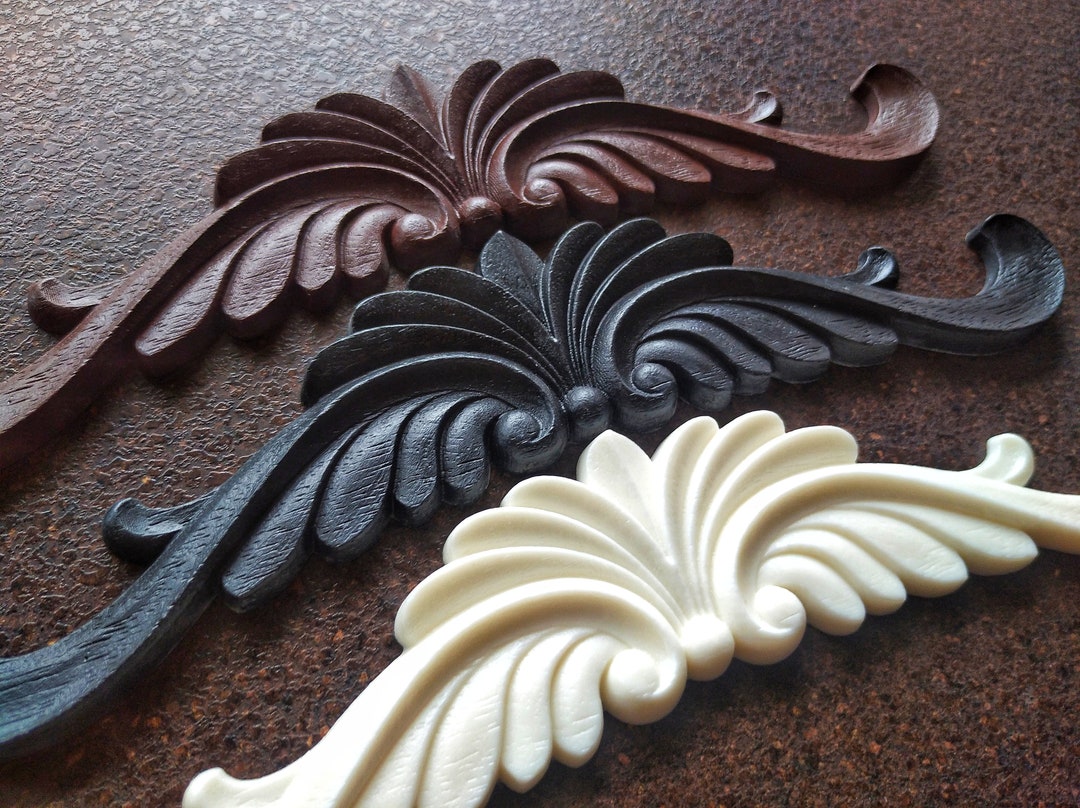 Resin Ornate Pediment 30cm, Furniture Appliques, Resin Mouldings, Resin