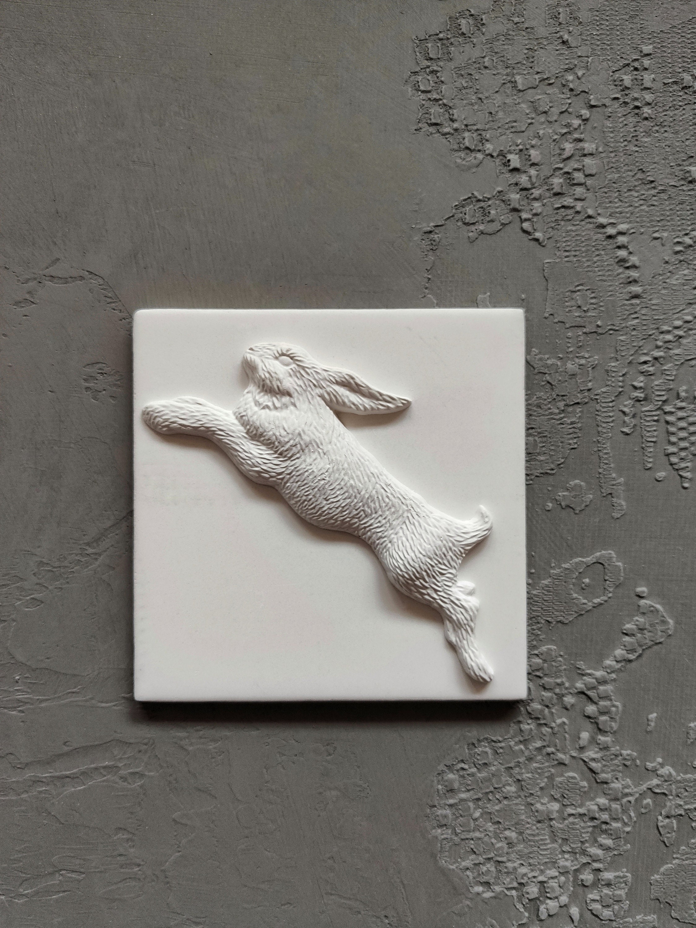 Running Rabbit Resin Applique, Furniture Onlay, DIY Decor - Etsy