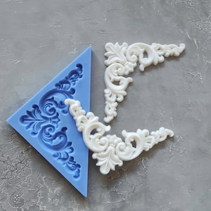 Silicone mold chic corner furniture appliques decorative corner applique corner furniture molds concrete mold