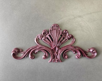 Furniture pediment embellishment 17.5 cm long | furniture appliques | wall pediments | vintage ornate makeover