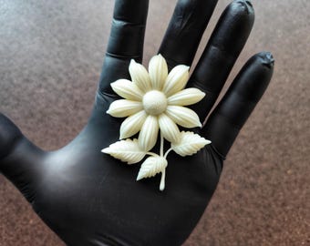 Flower Resin Applique, Furniture Onlay, Upcycling Decor (8 x 6.5 cm)