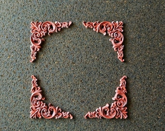 Vintage Resin Ecken Applikationen (4er Set): Upcycling von Möbeln