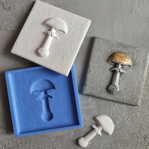 Mushroom Tiles silicone mould , Tiles for art creativity, dinner or bathroom decoration , workshops ,kids creativity painting