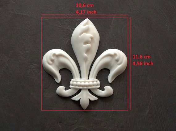 Silikonformen Fleur-de-Lis – Gold, Silber, Marineblau, Für Backen, Harz & Deko