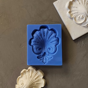 Silicone Mold Italian Shell , shell molding, shell applique, polymer clay mold, silikon form, concrete mold